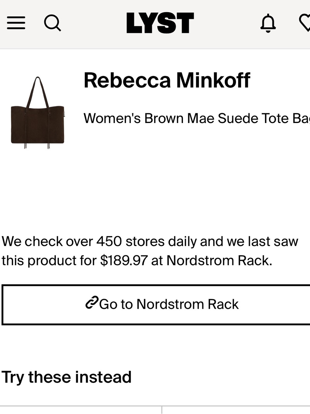 Rebecca Minkoff Mae Suede Tote Bag - Picture 8 of 8